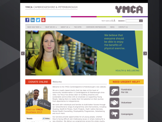 YMCA Cambridge & Peterborough Web Design